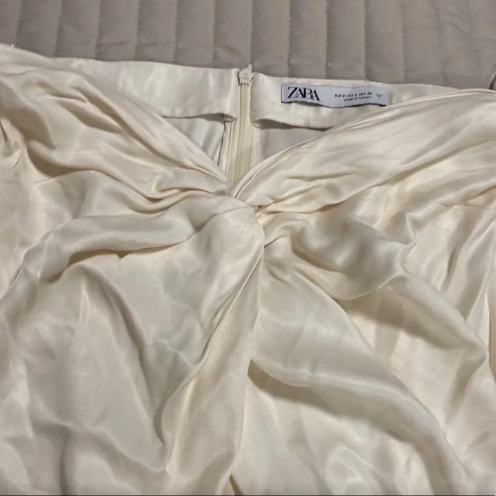 ZARA KNOT FRONT SLIT SKIRT - Picture 4 of 10